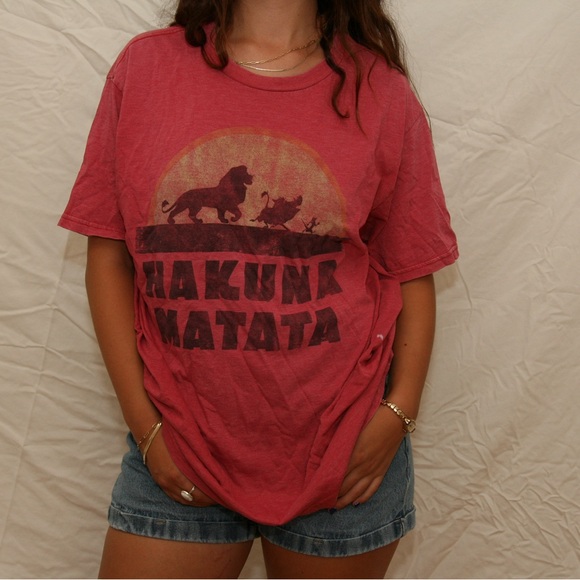 DISNEY Hakuna Matata T Shirt With Lettering - Picture 2 of 6